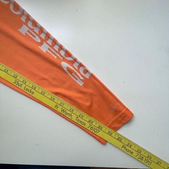 Columbia Omni-Shade PFG Raglan Sleeve Terminal Tackle Tee Orange Small - Picture 7 of 9